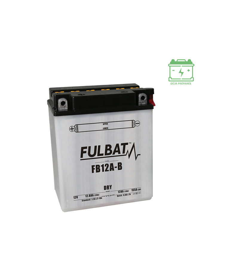 BATTERIE FB12A-B FULBAT 12V12AH LG134 L80 H160 (LIVRE AVEC ACIDE)