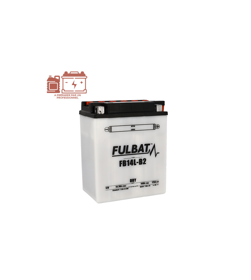 BATTERIE FB14-B2 FULBAT 12V14AH LG134 L89 H166 - (LIVRE AVEC ACIDE)