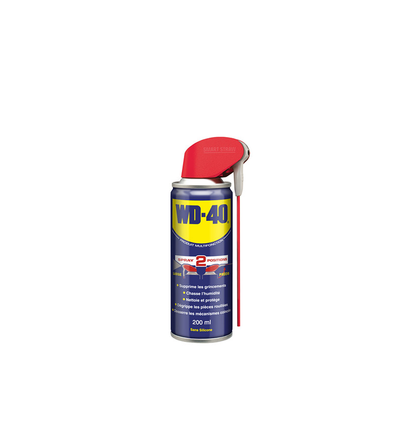 HUILE/LUBRIFIANT MULTIFONCTION WD40 200ML (AEROSOL) JET DOUBLE POSITION ATELIER sur le site du spécialiste des deux roues O-T...