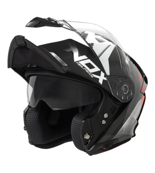 CASQUE MODULABLE NOX N960 CRUZR BLANC/ROUGE T63-64 XXL ÉQUIPEMENTS sur le site du spécialiste des deux roues O-TAKET.COM