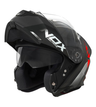 CASQUE MODULABLE NOX N960 CRUZR NOIR MAT/ROUGE T61-62 XL ÉQUIPEMENTS sur le site du spécialiste des deux roues O-TAKET.COM
