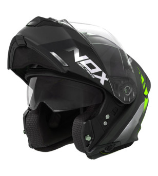 CASQUE MODULABLE NOX N960 CRUZR NOIR MAT/JAUNE FLUO T55-56 S ÉQUIPEMENTS sur le site du spécialiste des deux roues O-TAKET.COM