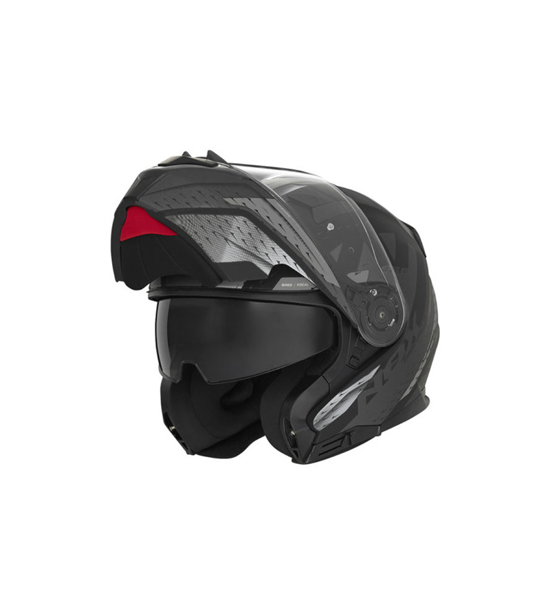 CASQUE MODULABLE NOX N966 FOCAL NOIR MAT/TITANIUM T63-64 XXL ÉQUIPEMENTS sur le site du spécialiste des deux roues O-TAKET.COM