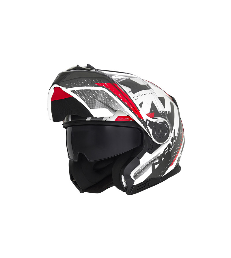 CASQUE MODULABLE NOX N966 FOCAL BLANC/ROUGE T61-62 XL ÉQUIPEMENTS sur le site du spécialiste des deux roues O-TAKET.COM