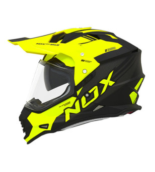 CASQUE CROSS DOUBLE ECRAN NOX N312 IMPULSE NOIR MAT/JAUNE FLUOT53-54XS ÉQUIPEMENTS sur le site du spécialiste des deux roues ...