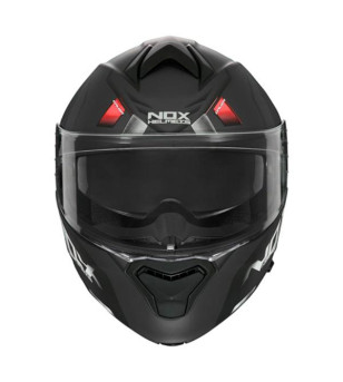 CASQUE MODULABLE NOX N960 CRUZR NOIR MAT/ROUGE T61-62 XL