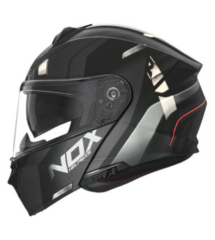 CASQUE MODULABLE NOX N960 CRUZR NOIR MAT/BLANC T59-60 L ÉQUIPEMENTS sur le site du spécialiste des deux roues O-TAKET.COM