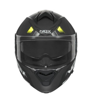 CASQUE MODULABLE NOX N960 CRUZR NOIR MAT/JAUNE FLUO T55-56 S