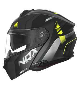 CASQUE MODULABLE NOX N960 CRUZR NOIR MAT/JAUNE FLUO T55-56 S ÉQUIPEMENTS sur le site du spécialiste des deux roues O-TAKET.COM