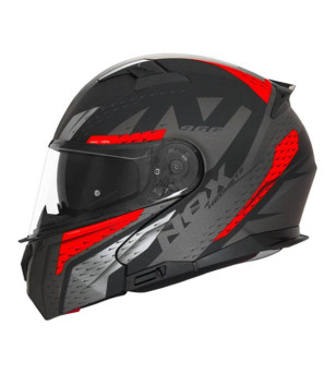 CASQUE MODULABLE NOX N966 FOCAL NOIR MAT/ROUGE T53-54 XS ÉQUIPEMENTS sur le site du spécialiste des deux roues O-TAKET.COM