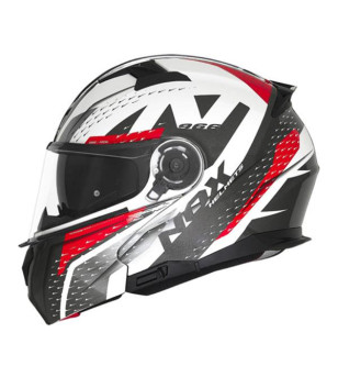 CASQUE MODULABLE NOX N966 FOCAL BLANC/ROUGE T61-62 XL ÉQUIPEMENTS sur le site du spécialiste des deux roues O-TAKET.COM