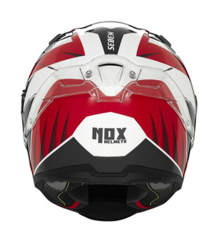 CASQUE INTEGRAL DOUBLE ECRAN NOX N303-S VEKTRA BLANC/ROUGE T53-54 XS