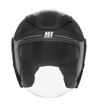 CASQUE JET DOUBLE ECRAN NOX N129 TRIOM NOIR MAT/BLANC T53-54 XS ÉQUIPEMENTS sur le site du spécialiste des deux roues O-TAKET...