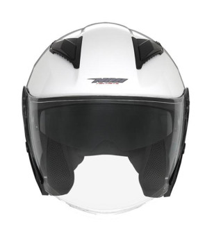 CASQUE JET DOUBLE ECRAN NOX N129 BLANC PERLE T59-60 L ÉQUIPEMENTS sur le site du spécialiste des deux roues O-TAKET.COM