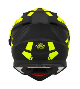 CASQUE CROSS DOUBLE ECRAN NOX N312 IMPULSE NOIR MAT/JAUNE FLUOT53-54  X