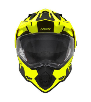 CASQUE CROSS DOUBLE ECRAN NOX N312 IMPULSE NOIR MAT/JAUNE FLUOT53-54XS ÉQUIPEMENTS sur le site du spécialiste des deux roues ...