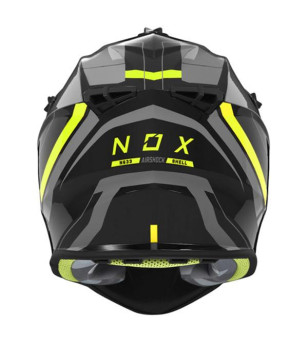 CASQUE CROSS NOX N633 AIRSHOCK NARDO/JAUNE FLUO T61-62 XL