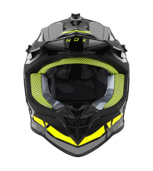 CASQUE CROSS NOX N633 AIRSHOCK NARDO/JAUNE FLUO T61-62 XL ÉQUIPEMENTS sur le site du spécialiste des deux roues O-TAKET.COM