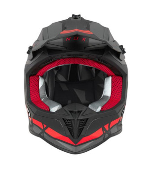 CASQUE CROSS NOX N633 AIRSHOCK NOIR MAT/ROUGE T63-64 XXL ÉQUIPEMENTS sur le site du spécialiste des deux roues O-TAKET.COM