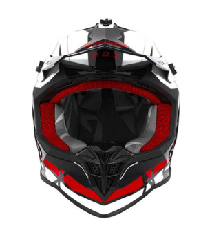 CASQUE CROSS NOX N633 AIRSHOCK BLANC BRILLANT/NOIR/ROUGE T61-62 XL ÉQUIPEMENTS sur le site du spécialiste des deux roues O-TA...