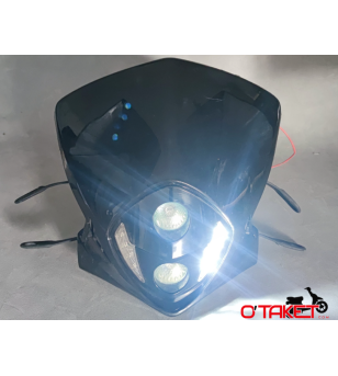 plaque phare/tête de fourche avec optique adaptable 50 à boite/moto universel Accueil sur le site du spécialiste des deux rou...