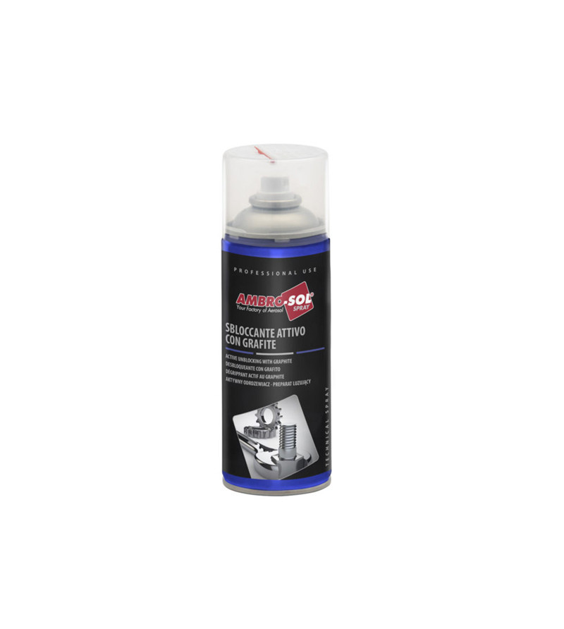 DEGRIPPANT ACTIF AMBRO-SOL AU GRAPHITE (AEROSOL 400ML). ATELIER sur le site du spécialiste des deux roues O-TAKET.COM