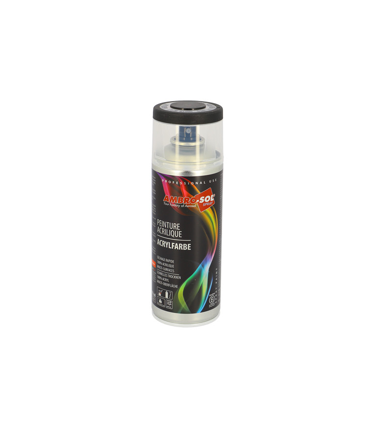 BOMBE PEINTURE AMBRO-SOL RAL 9005 NOIR SATINE (AEROSOL 400ML)
