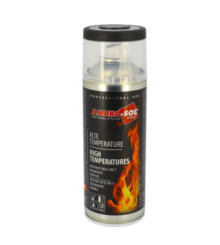 BOMBE PEINTURE AMBRO-SOL HAUTE TEMPERATURE NOIR MAT (AEROSOL 400ML)