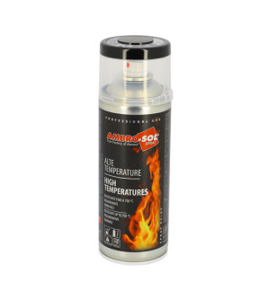 BOMBE PEINTURE AMBRO-SOL HAUTE TEMPERATURE NOIR BRILLANT (AEROSOL 400ML)