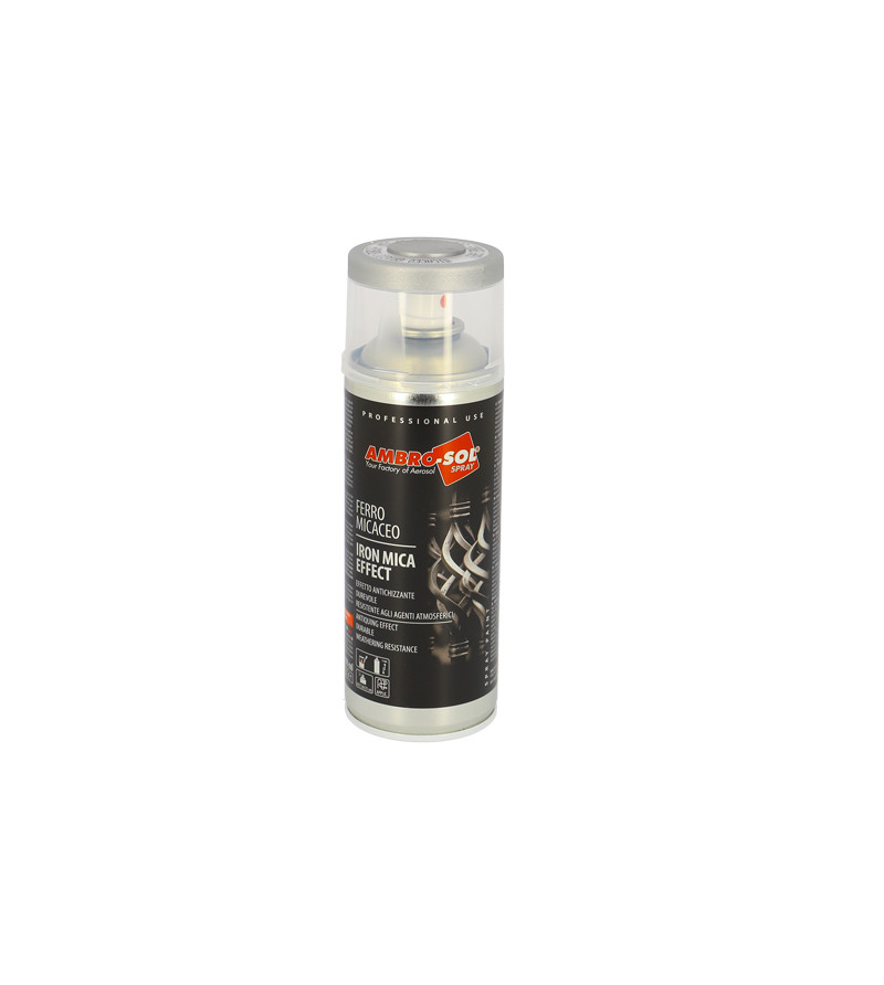 BOMBE PEINTURE AMBRO-SOL EFFET ACIER FER FORGE GRIS (AEROSOL 400ML)