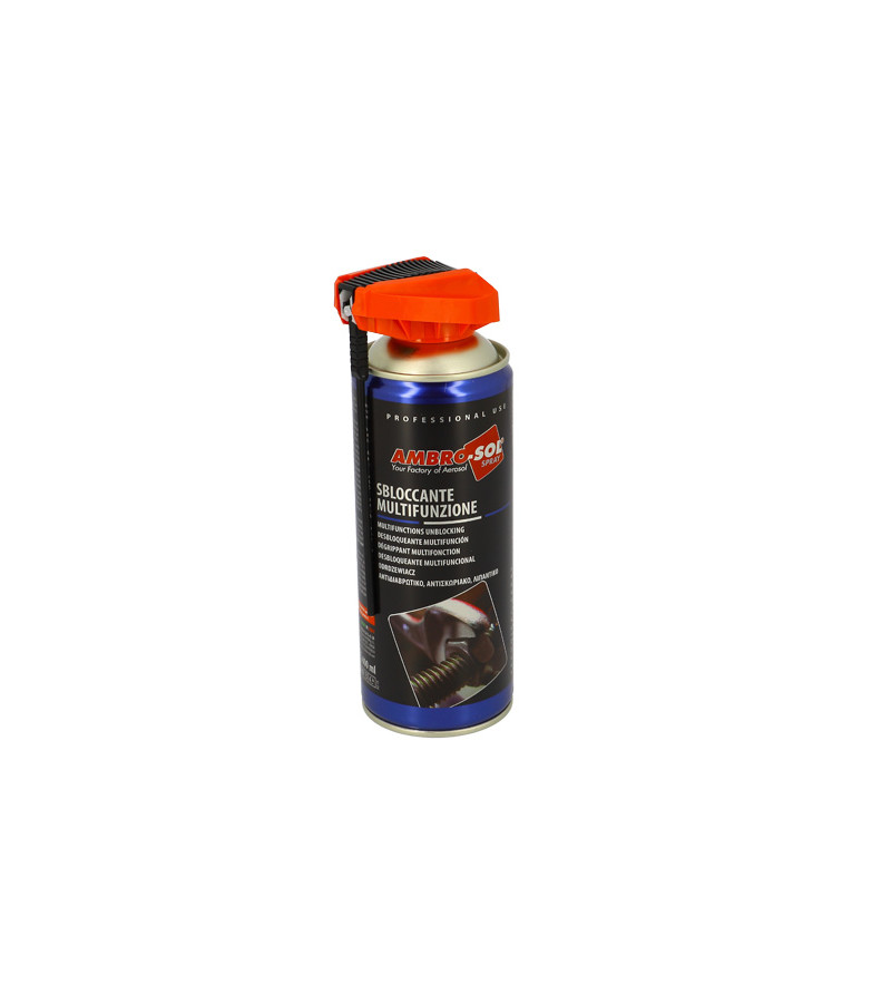 DEGRIPPANT MULTI USAGES AMBRO-SOL AVEC BUSE MULTIPOSITION (AEROSOL 400ML) ATELIER sur le site du spécialiste des deux roues O...