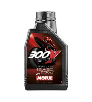 HUILE MOTEUR 4T MOTUL 300V FACTORY LINE ROAD RACING 15W50 (1L)