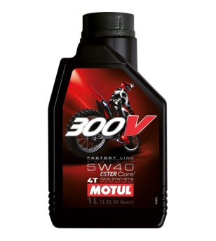 HUILE MOTEUR 4T MOTUL 300V FACTORY LINE OFF ROAD 5W40 (1L)