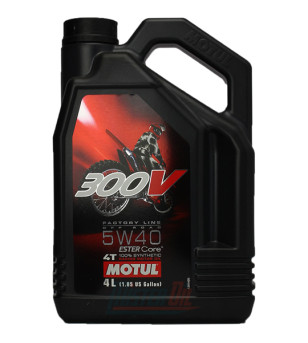 HUILE MOTEUR 4T MOTUL 300V FACTORY LINE OFF ROAD 5W40 (4L)