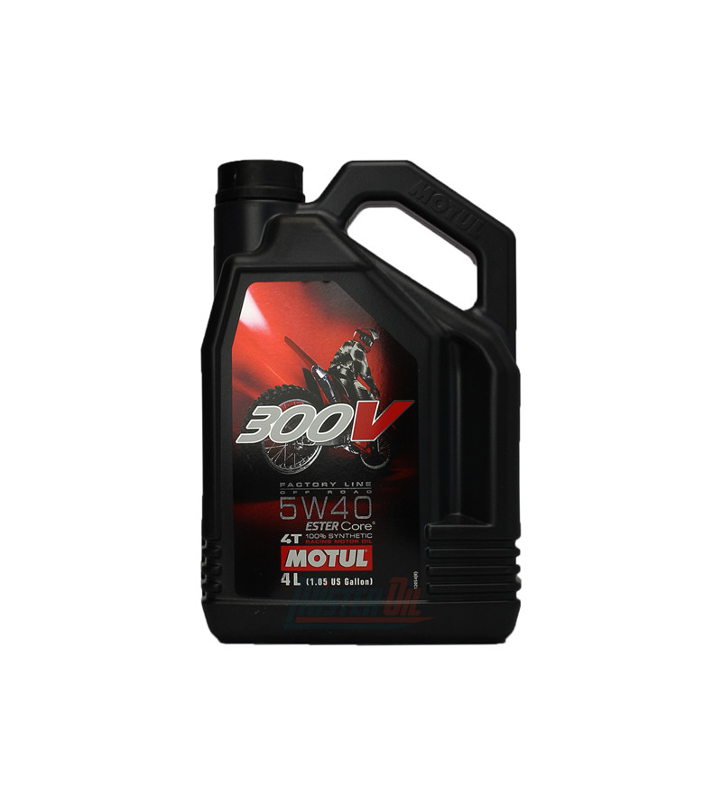 HUILE MOTEUR 4T MOTUL 300V FACTORY LINE OFF ROAD 5W40 (4L)