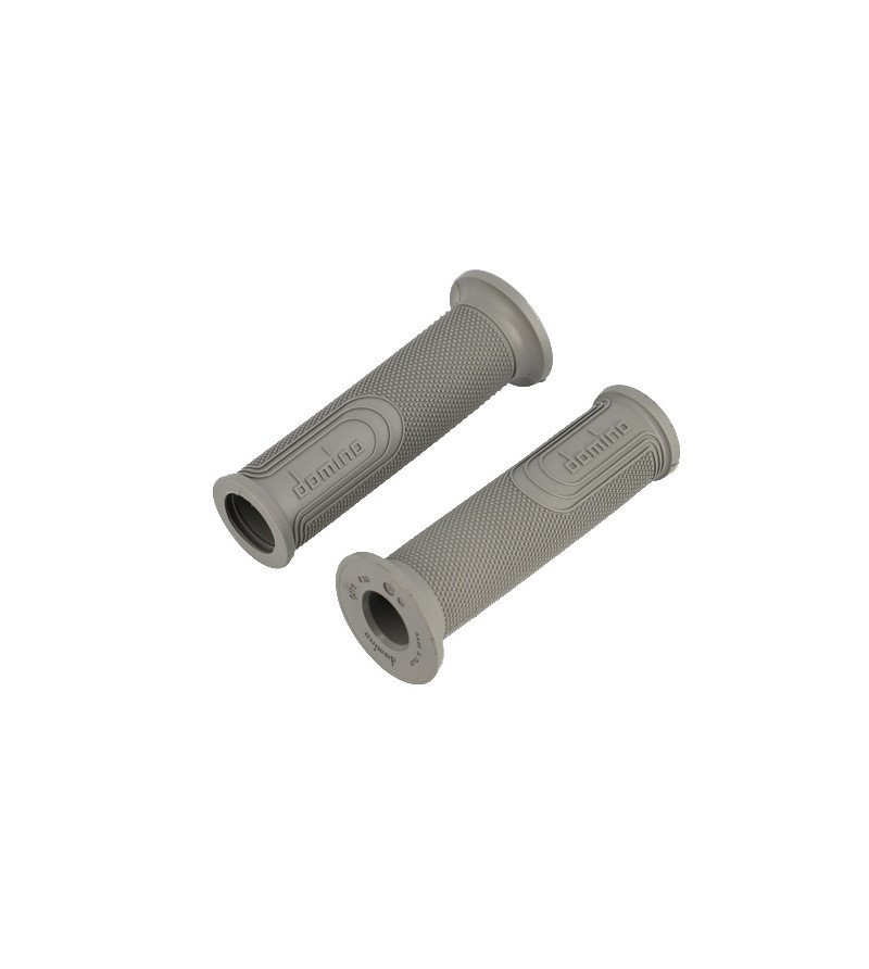 REVETEMENT/POIGNEE DOMINO STYLE GRIS (PR) 120MM DEBOUCHE POUR EMBOUT GUIDON