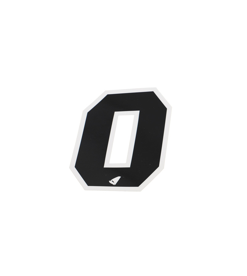 AUTOCOLLANT NUMERO CROSS 0 NOIR CONTOUR BLANC - HAUTEUR 13 CM (X5) MOTO sur le site du spécialiste des deux roues O-TAKET.COM