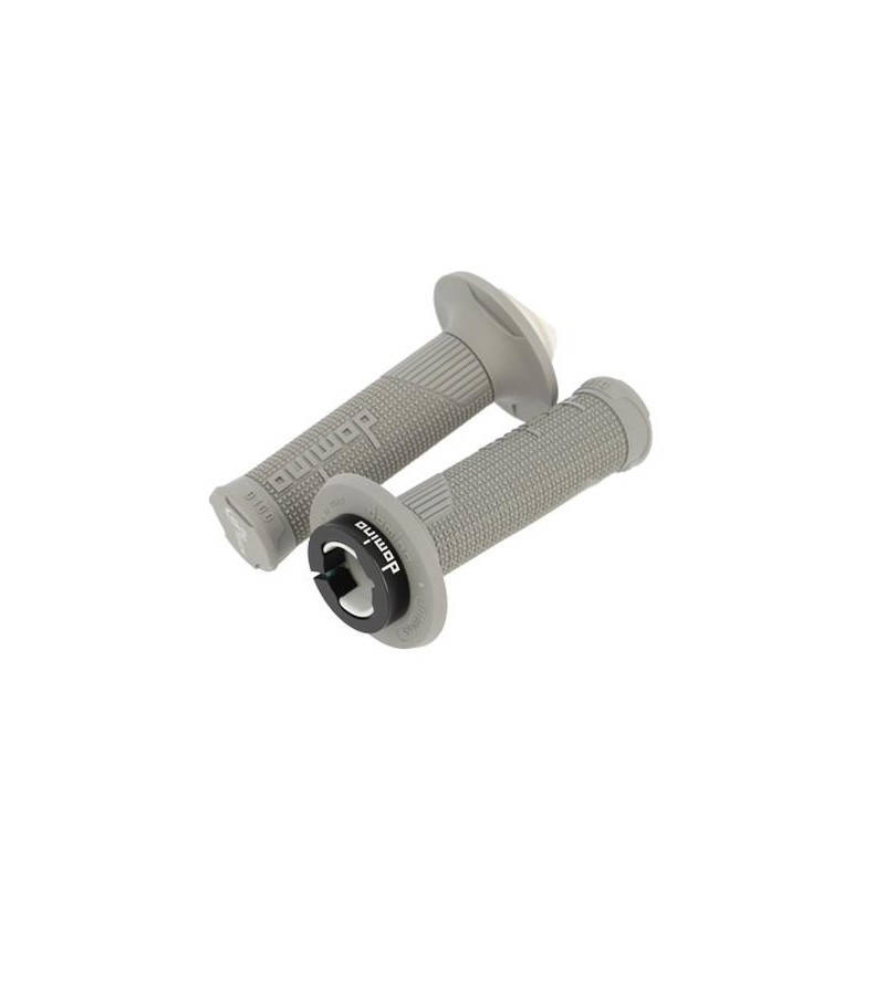 REVETEMENT/POIGNEE DOMINO D-LOCK CROSS/ENDURO/OFF ROAD GRIS (PR) 116MM MOTO sur le site du spécialiste des deux roues O-TAKET...