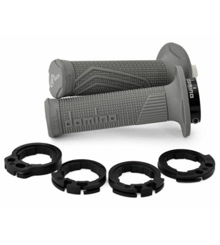 REVETEMENT/POIGNEE DOMINO D-LOCK CROSS/ENDURO/OFF ROAD GRIS (PR) 116MM