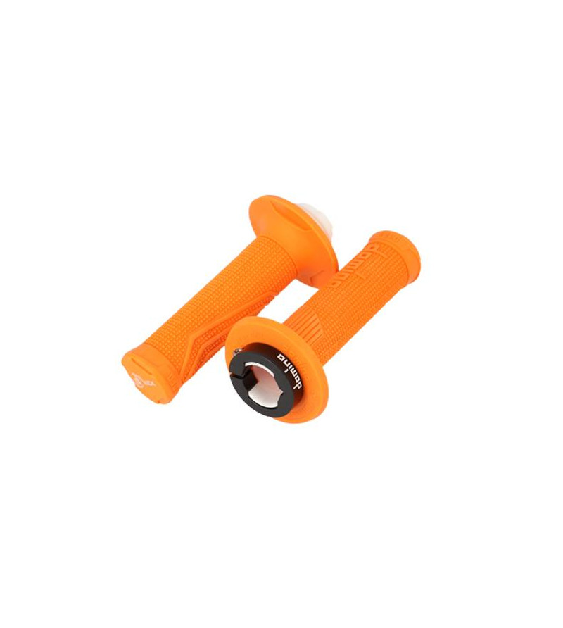 REVETEMENT/POIGNEE DOMINO D-LOCK CROSS/ENDURO/OFF ROAD ORANGE (PR) 116MM MOTO sur le site du spécialiste des deux roues O-TAK...