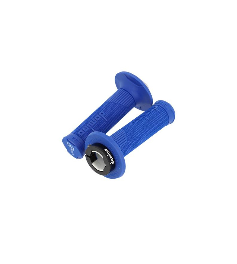 REVETEMENT/POIGNEE DOMINO D-LOCK CROSS/ENDURO/OFF ROAD BLEU (PR) 116MM MOTO sur le site du spécialiste des deux roues O-TAKET...