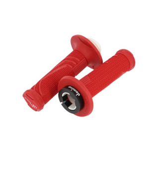 REVETEMENT/POIGNEE DOMINO D-LOCK CROSS/ENDURO/OFF ROAD ROUGE (PR) 116MM MOTO sur le site du spécialiste des deux roues O-TAKE...