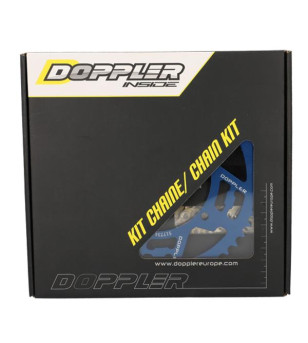 KIT CHAINE DOPPLER ALU ADAPT. SHERCO ENDURO/SM 428 13X53DTS D110 FIX 5 ALU BLEU 50 À BOITE sur le site du spécialiste des deu...