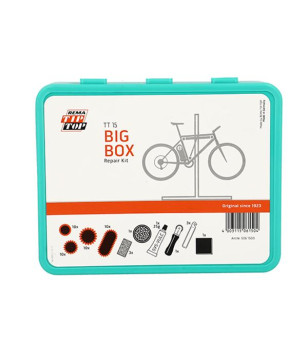 NECESSAIRE REP/RUSTINE TIP TOP TT15 BIG BOX (SPECIAL ATELIER/LOUEUR) ATELIER sur le site du spécialiste des deux roues O-TAKE...