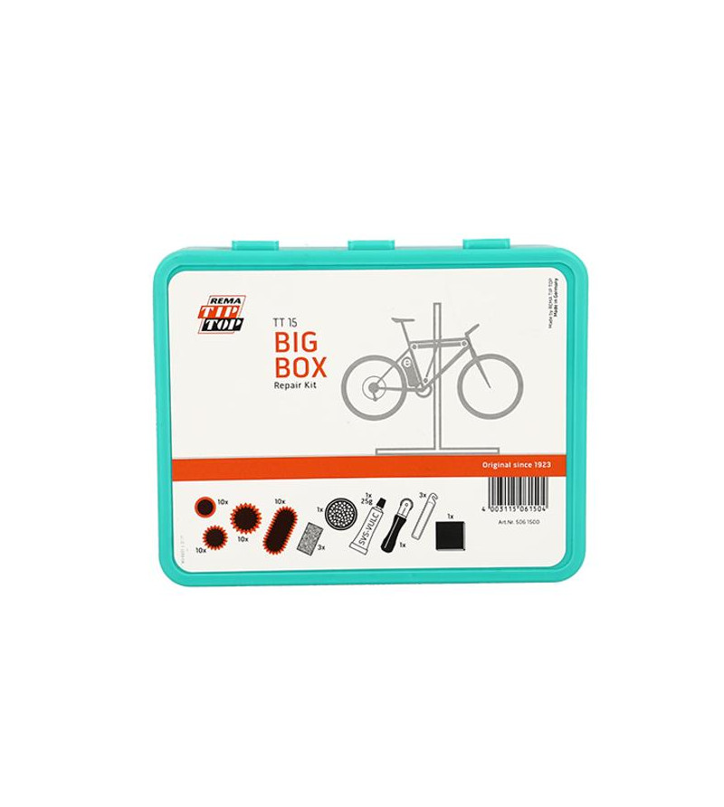 NECESSAIRE REP/RUSTINE TIP TOP TT15 BIG BOX (SPECIAL ATELIER/LOUEUR) ATELIER sur le site du spécialiste des deux roues O-TAKE... NECESSAIRE REP/RUSTINE TIP TOP TT15 BIG BOX (SPECIAL ATELIER/LOUEUR) ATELIER sur le site du spécialiste des deux roues O-TAKE...