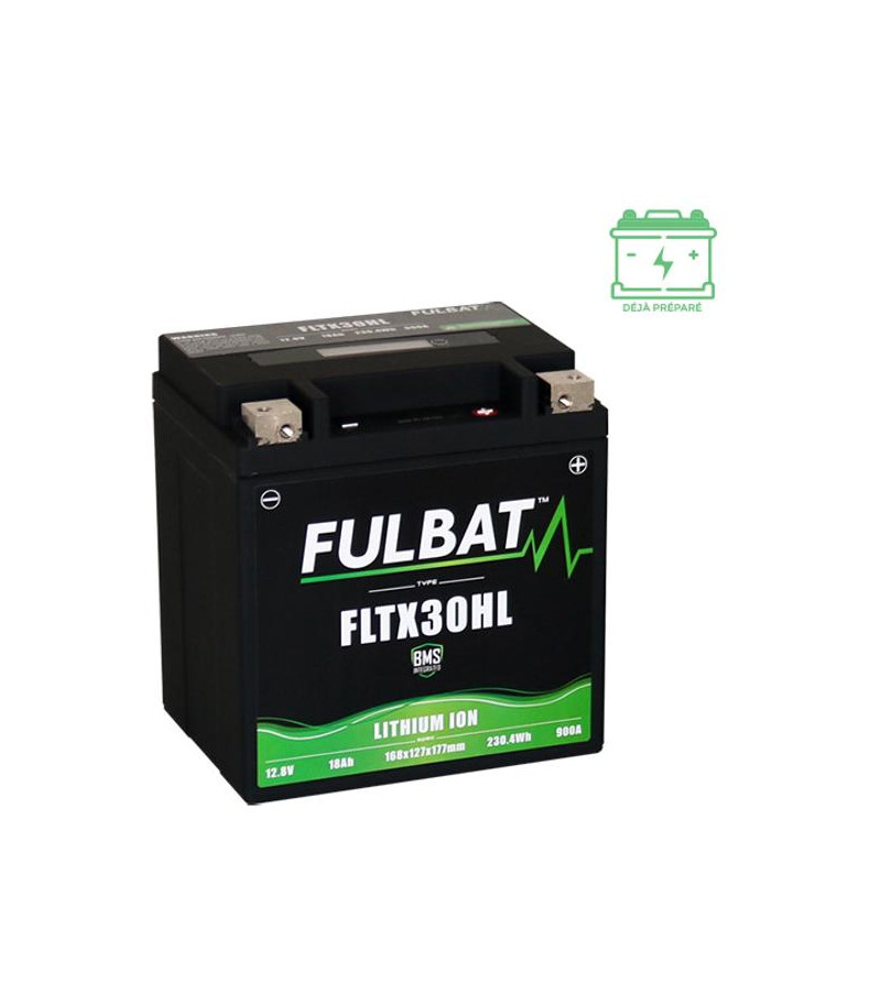 BATTERIE FLTX30HL FULBAT 12V18AH LITHIUM LG168 L127 H177 COMP 53030/FB30L-B/FB30CL-B/ MOTO sur le site du spécialiste des deu...