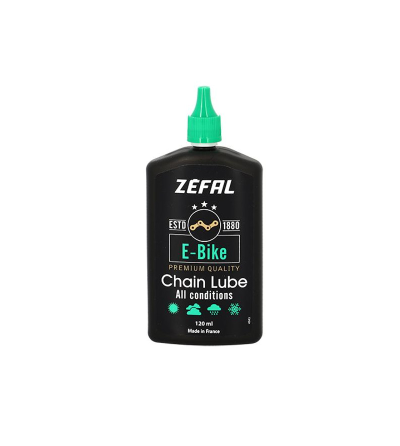 HUILE/LUBRIFIANT ZEFAL SPECIALE VAE - EBIKE CHAIN LUBE (BURETTE 120ML) ATELIER sur le site du spécialiste des deux roues O-TA...