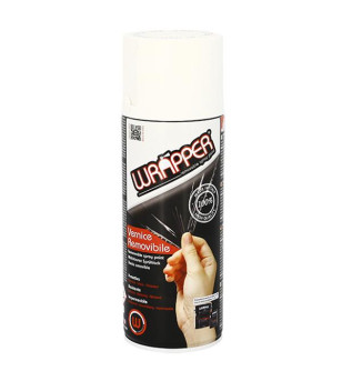 BOMBE PEINTURE WRAPPER PAR HQS BLANC PUR MAT (400ML) - RETIRABLE ATELIER sur le site du spécialiste des deux roues O-TAKET.COM