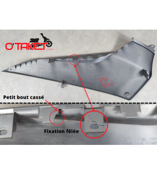 Dessous de tablier/demi sabot avant gauche T-MAX origine YAMAHA 500 Accueil sur le site du spécialiste des deux roues O-TAKET...