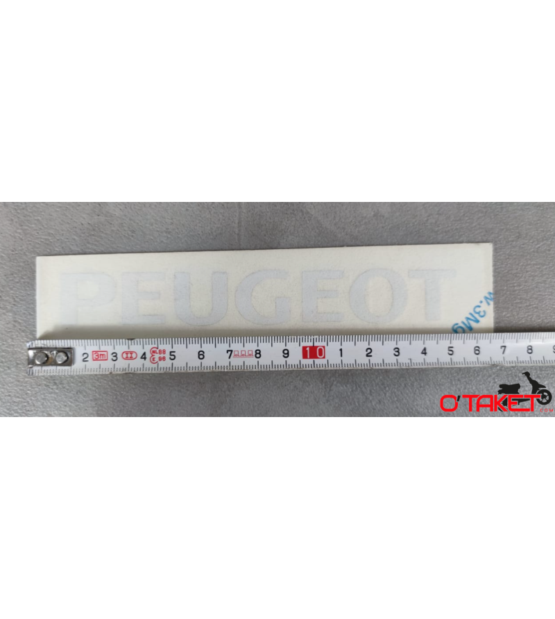 Autocollant de selle PEUGEOT blanc (165x35mm) Accueil sur le site du spécialiste des deux roues O-TAKET.COM